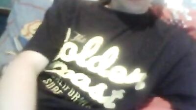 Cutie stroking his cock