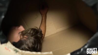 Reality Dudes - Zane Sees An Ass In The Box & Starts Fucking It & Leon Watches Until He Gets Hard