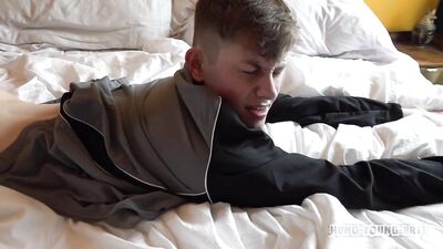 2 Rude Chav BIG Dicked Nike 18+19yr Teens 'Fresh Off The Estate' Deep cum Flooded