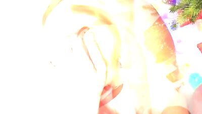 Amazing XXXmas. Cute femboy was fucked in the ass under the Christmas tree