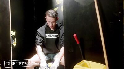 Sex Club Janitor Finds Surprise When Cleaning Gloryhole - Des Irez, Mason Lear - DisruptiveFilms