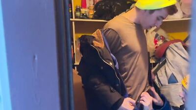 #454 Twinks fuck in the barn and step dad spies on them