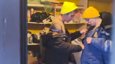 #454 Twinks fuck in the barn and step dad spies on them