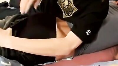 Blond Twink Spanks His Bud