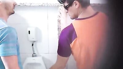 Filmed taken wank and suck in toilet