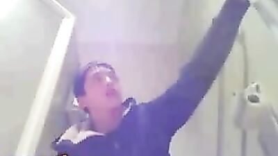 Young asian masturbates in the toilet