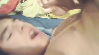 Twink Shoots A Load Into His Own Mouth