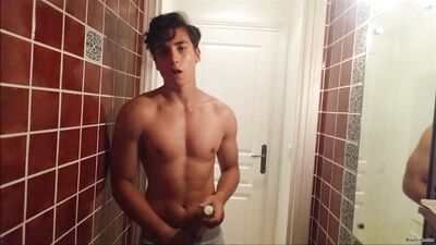 Young bodybuilder teases