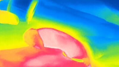 Thermal camera erection, feel the warmth of my cock and see the white hot cum