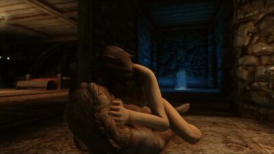 Skyrim - Femboy gets pleasured by a muscular man.