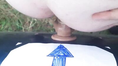 Russian boys porn lad fucks himself with a dildo