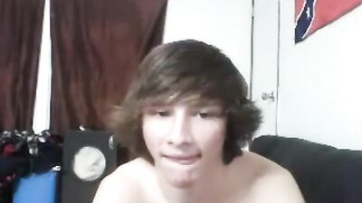 Boy self sucks monster cock and cleans up mess