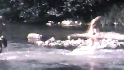 Vintage twinks in river