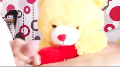 Cuddly toy & cumshot