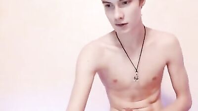 Naked skinny guy masturbating on cam