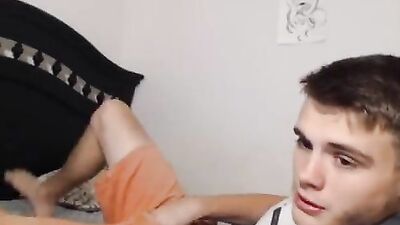 Hung shy hottie playing with his dick on cam