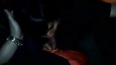 Asian blowjob cum in the bus