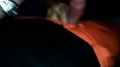 Asian blowjob cum in the bus