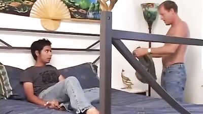 Young Latino Lad As Older Man