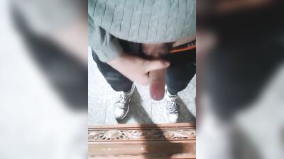 Skinny asian mirror jizz