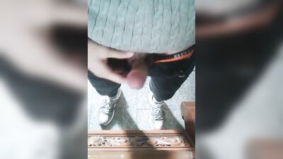 Skinny asian mirror jizz