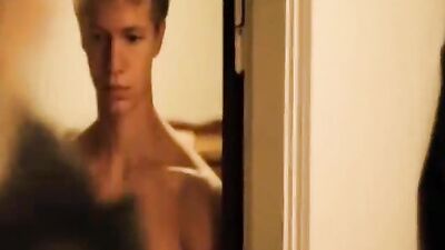 BDSM cute blond boy hold as slave