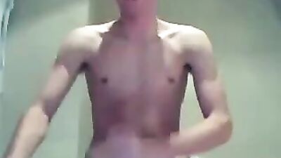 18yo hot smooth boy wanks on bed