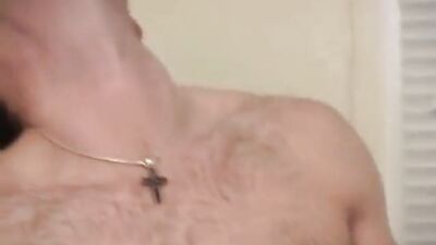 Older younger bj in kitchen