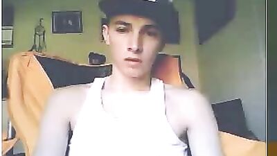 Stunningly beautiful boy masturbating