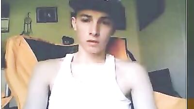 Stunningly beautiful boy masturbating