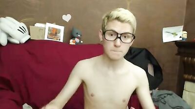 Beautiful and attractive teen boy blond on cam