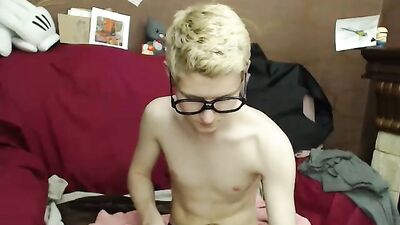 Beautiful and attractive teen boy blond on cam