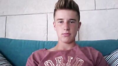 Beautiful and smooth Boy blond Masturbating