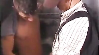 Bareback in a Public Restroom