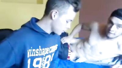 Helping his horny friend