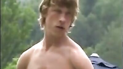 Bareback 3way boys_by the pool