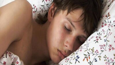 Very cute 18 year old boy wanking with cum