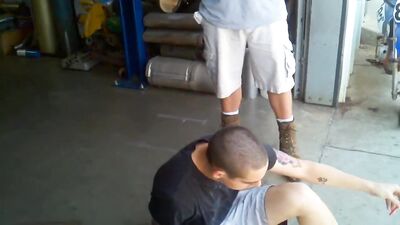 Bottle rocket shot out of ass