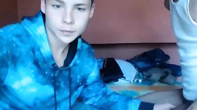 Colombian Cutie Sucks His Friend's Cock On Cam