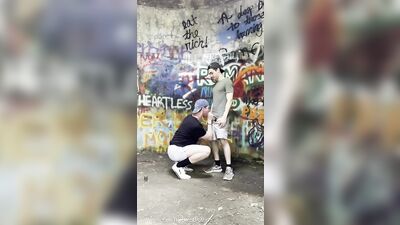 Big Brother Gives Little Brother Blowjob in the Forest