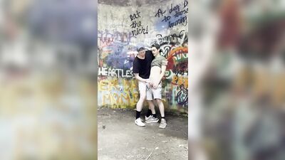 Big Brother Gives Little Brother Blowjob in the Forest