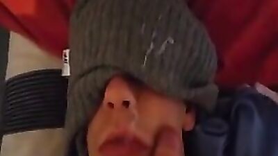 Dad facefucking on young boy