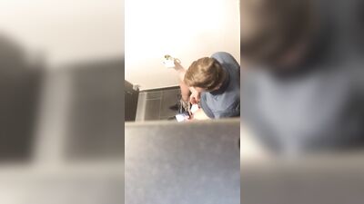 Teen Bathroom Stall Cum Fun: Big Cocks Fetish Porn