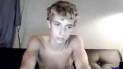 Handjob in the Living Room: Blond Boys Cum Shots!