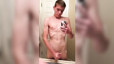 Twink Mirror Reflection: Thin Teen Boy Gay Porn Video!