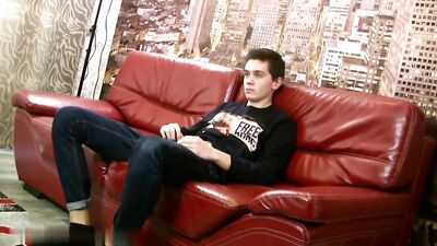 Molesting Gay Teen Boy on Red Sofa - Helping Hands Porn