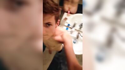 Gay Porn Video: Amateur Selfie Boy Bathroom Play!
