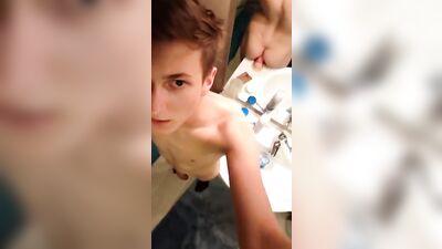 Gay Porn Video: Amateur Selfie Boy Bathroom Play!