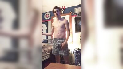 Horny jock porn boy strips to show off