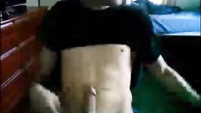 Beardless young rapper masturbating in her room